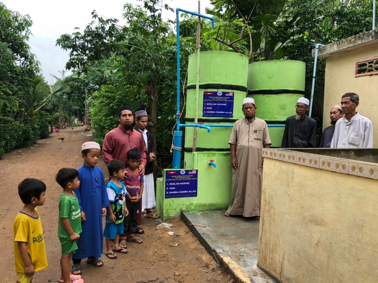 Water tank installation  in Cambodia